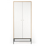 Paris Prix Armoire 2 Portes Design "Lia" 190cm Blanc