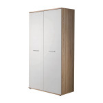 paris prix Armoire 2 Portes "Dino" 191cm Blanc & Chêne