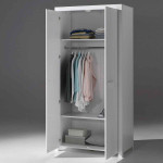 Paris Prix Armoire 2 Portes "Erik" 205cm Blanc