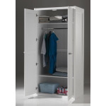 Paris Prix Armoire 2 Portes "Lewis" 200cm Blanc