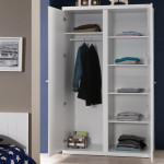 Paris Prix Armoire 2 Portes "Robin" 204cm Blanc