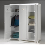 Paris Prix Armoire 3 Portes "Amori" 190cm Blanc