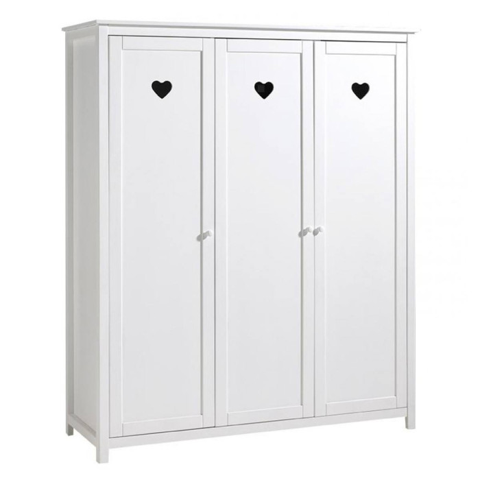 Paris Prix Armoire 3 Portes "Amori" 190cm Blanc