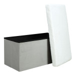Paris Prix Banc & Coffre De Rangement "Léo" 77cm Gris
