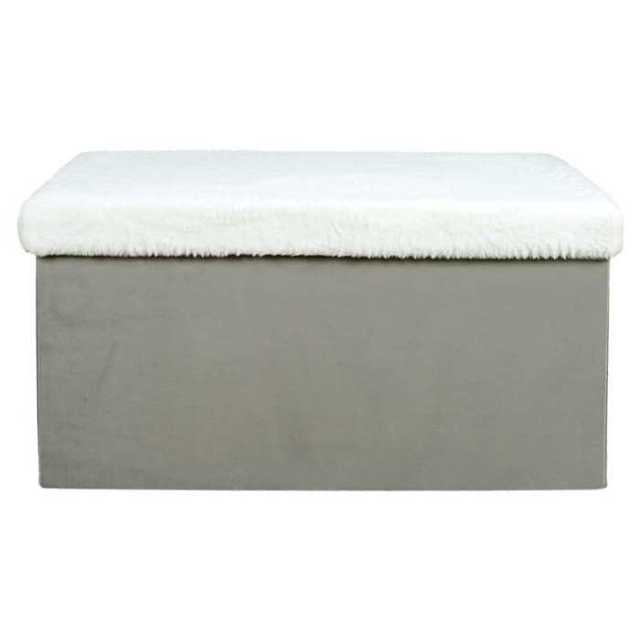 Paris Prix Banc & Coffre De Rangement "Léo" 77cm Gris