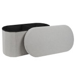 Paris Prix Banc Coffre Pliable "Pills" 76cm Gris