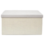 Paris Prix Banc Coffre Pliable "Tressé" 76cm Gris