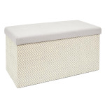 paris prix Banc Coffre Pliable "Tressé" 76cm Gris