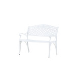 Paris Prix Banc De Jardin Design "Mafra" 100cm Blanc