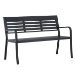 paris prix Banc de Jardin "Elvas" 125cm Noir