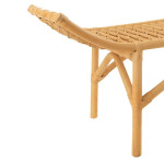 Paris Prix Banc Design "Ana Rotin" 120cm Naturel