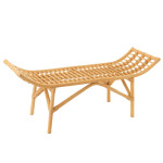 paris prix Banc Design "Ana Rotin" 120cm Naturel