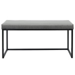 Paris Prix Banc Design "Giulia" 100cm Gris