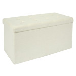 paris prix Banc Pliable & Coffre "Eleonor" 76cm Beige