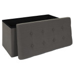 Paris Prix Banc Pliable & Coffre "Eleonor" 76cm Gris