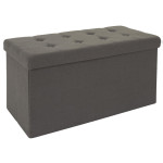paris prix Banc Pliable & Coffre "Eleonor" 76cm Gris