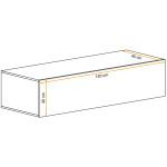 Paris Prix Banc TV Mural Design "Switch" 120cm Blanc