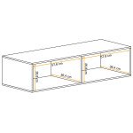 Paris Prix Banc TV Mural Design "Switch" 120cm Blanc