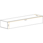Paris Prix Banc TV Mural Design "Switch" 180cm Gris