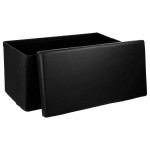 Paris Prix Banquette Pliable "Double" 76cm Noir