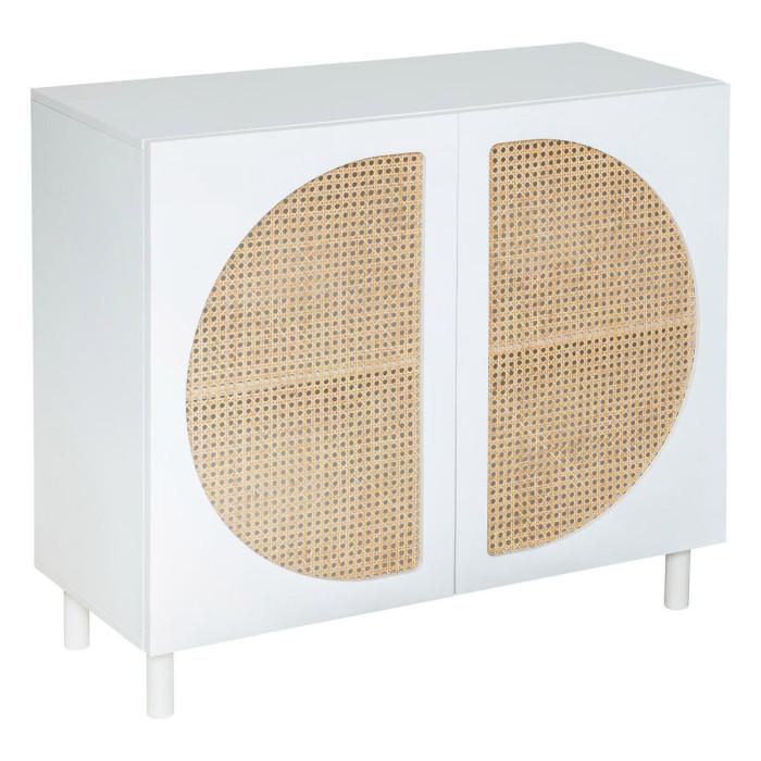 Paris Prix Buffet 2 Portes "Cabras" 94cm Blanc
