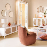 Paris Prix Buffet 3 Portes "Cabras" 120cm Blanc