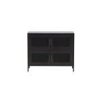 Paris Prix Buffet 4 Portes En Métal "Nett" 90cm Noir