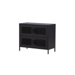 Paris Prix Buffet 4 Portes En Métal "Nett" 90cm Noir