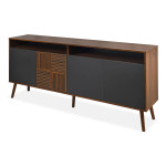 Paris Prix Buffet 4 Portes "Jody" 180cm Marron & Gris