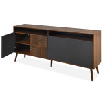 Paris Prix Buffet 4 Portes "Jody" 180cm Marron & Gris