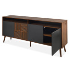Paris Prix Buffet 4 Portes "Jody" 180cm Marron & Gris
