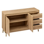 Paris Prix Buffet Bas Design "Abana" 120cm Naturel