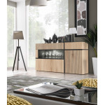 Paris Prix Buffet Design LED "Cross" 150cm Naturel