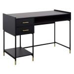 paris prix Bureau 2 Tiroirs Design "Tedy" 110cm Noir