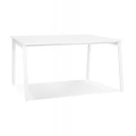 paris prix Bureau Bench Double "Rosendo" 140cm Blanc