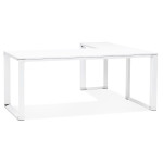 Paris Prix Bureau D'Angle Design "Hovik" 200cm Blanc