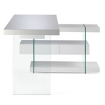 Paris Prix Bureau D'Angle Design "Kira" 140cm Blanc