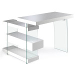 Paris Prix Bureau D'Angle Design "Kira" 140cm Blanc