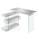 Paris Prix Bureau D'Angle Design "Kira" 140cm Blanc