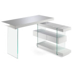 paris prix Bureau D'Angle Design "Kira" 140cm Blanc