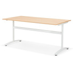 Paris Prix Bureau Design "Croso" 160cm Naturel & Blanc