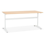 paris prix Bureau Design "Croso" 160cm Naturel & Blanc