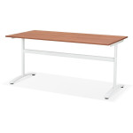 Paris Prix Bureau Design "Croso" 160cm Noyer & Blanc