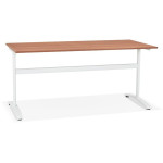 paris prix Bureau Design "Croso" 160cm Noyer & Blanc