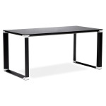 Paris Prix Bureau Design En Verre "Hovik" 140cm Noir