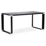 Paris Prix Bureau Design En Verre "Hovik" 160cm Noir