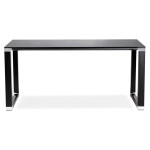 Paris Prix Bureau Design En Verre "Hovik" 160cm Noir