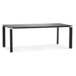 paris prix Bureau Design en Verre "Hovik" 200cm Noir