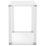 Paris Prix Bureau Design En Verre "Zaho" 140cm Blanc