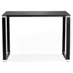 Paris Prix Bureau Design En Verre "Zaho" 140cm Noir